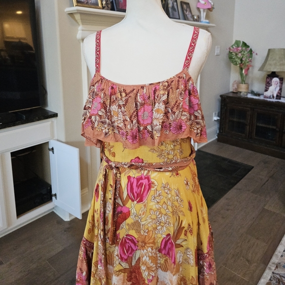 Spell & The Gypsy Collective Siren Song Strappy Marigold Floral Dress S  read - Picture 11 of 16